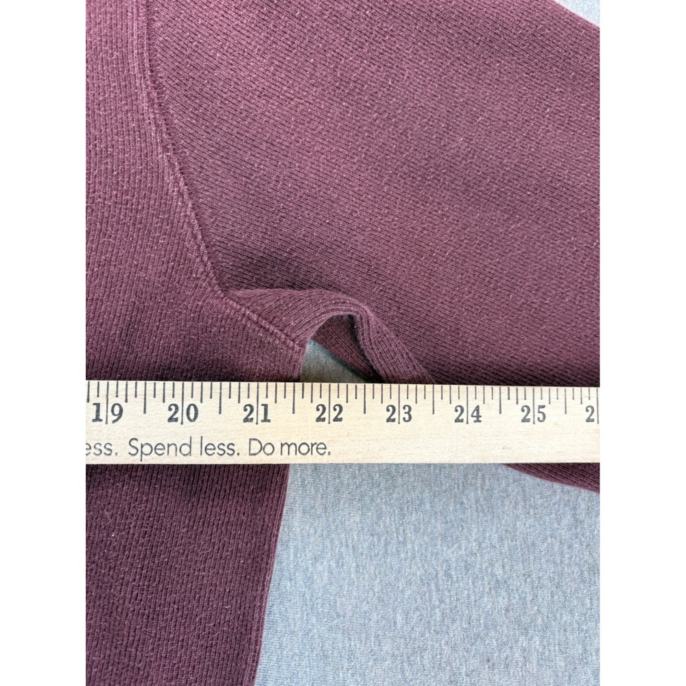 Abercrombie & Fitch Long Sleeve Shirt Mens XL VTG 90's Burgundy V Neck Casual - Picture 8 of 11